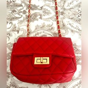 Red Quilted Crossbody